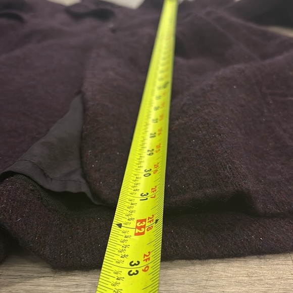 Nanette Lepore purple sparkle wool pea coat jacket Sz 6 - Picture 6 of 9